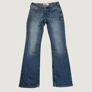 Ariat Boot Cut Jeans Womens 29R Blue REAL Low Rise Whipstitch Denim Western